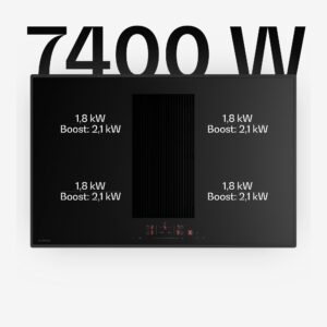 Klarstein Velaire indukčná varná doska s integrovaným digestorom Elegantná, minimalistická, výkonná 8400 W 80 cm