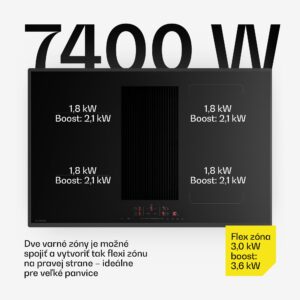 Klarstein Velaire hybridná indukčná varná doska s integrovaným digestorom Elegantná, minimalistická, výkonná 8400 W 80 cm