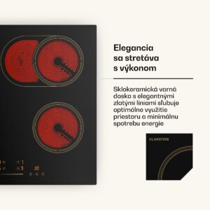 Klarstein Victoria sklokeramická varná doska, 4 zóny, elegantná, nadčasová, 6600 W, 60 cm