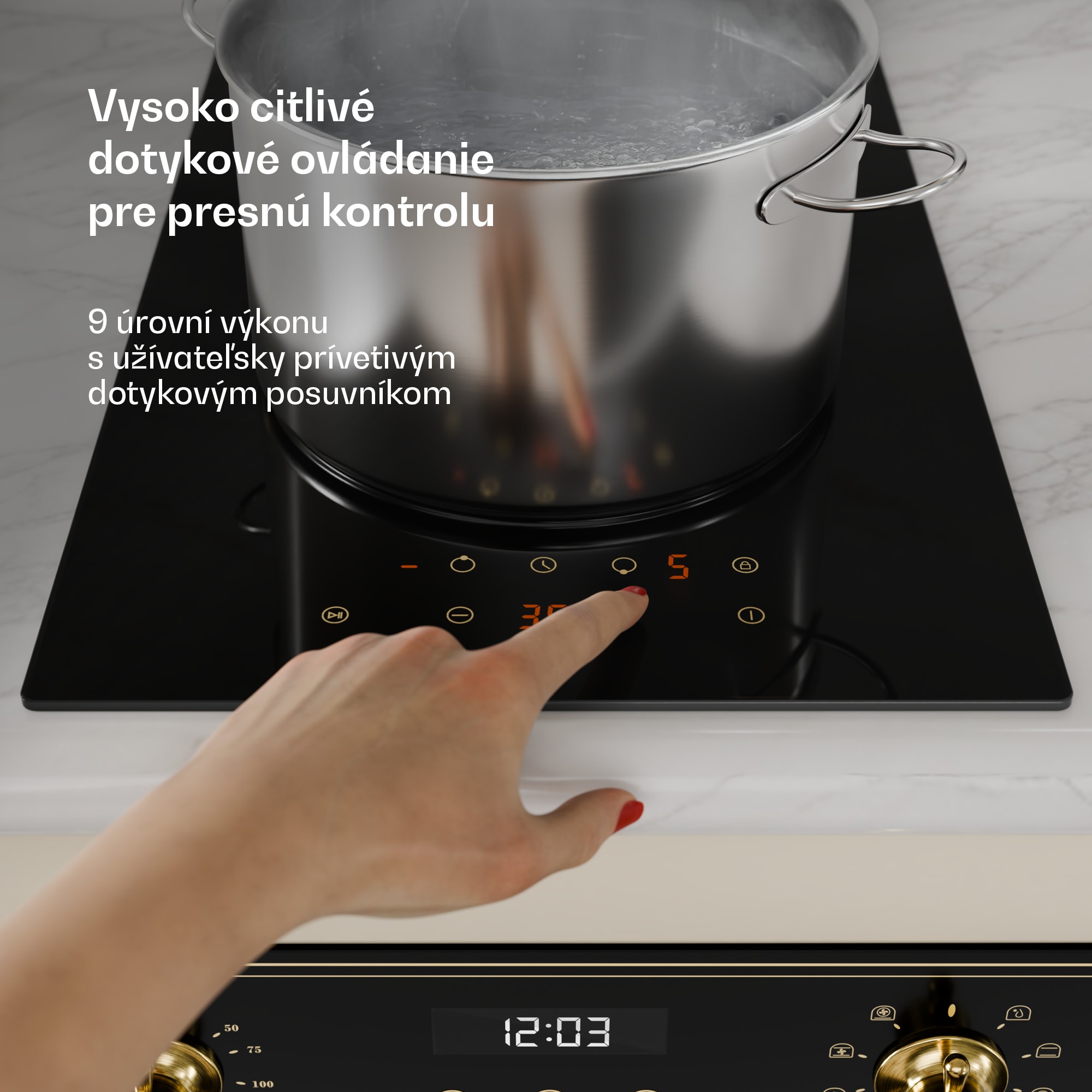 Klarstein Victoria sklokeramická varná doska, 2 zóny, elegantná, nadčasová, 3000 W, 30 cm – Obrázok 2