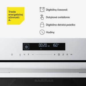 Klarstein Velaire Vstavaná rúra Biela, 74L, A+, 3160 W, 60 cm