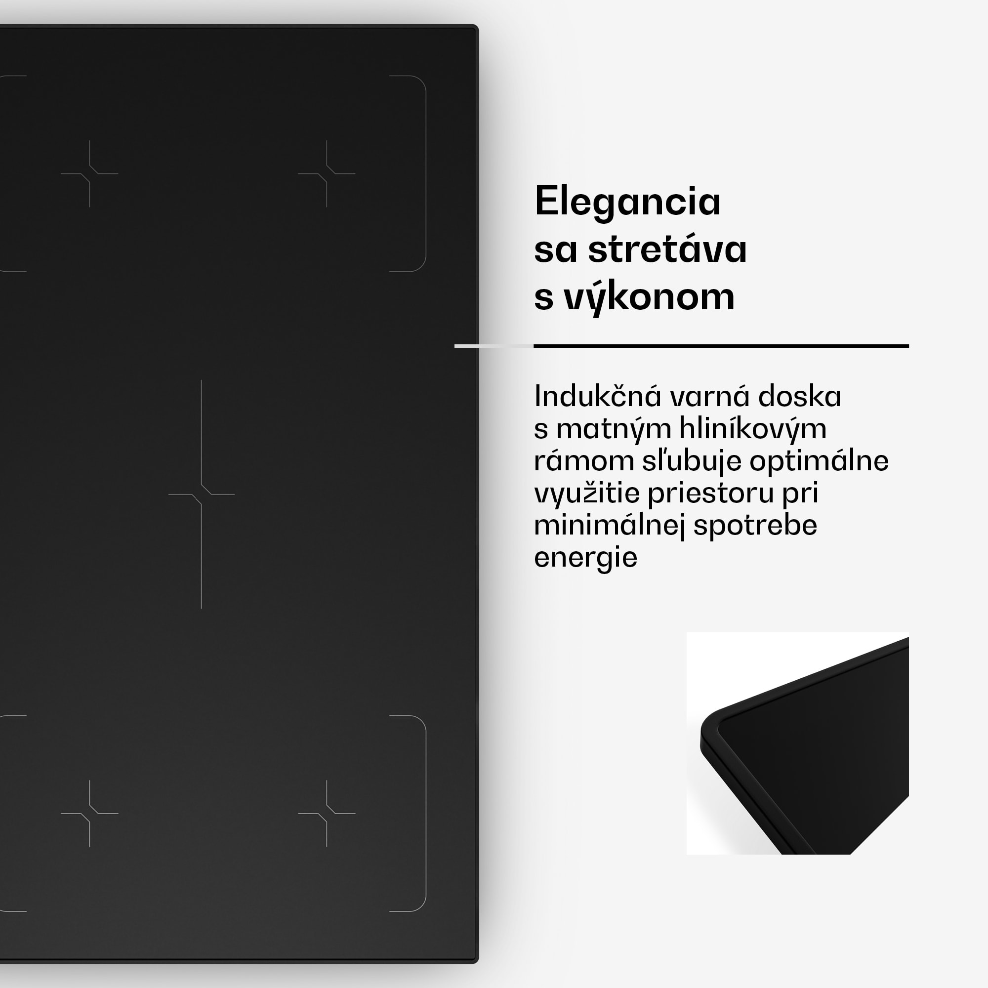 Klarstein Velaire indukčná varná doska, elegantná, minimalistická, výkonná, 5 varných zón, 7200 W, 90 cm