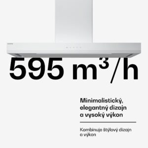 Klarstein Velaire digestor, Elegantný, minimalistický, výkonný, Energetická trieda A++, 595 m³/h, 90 cm