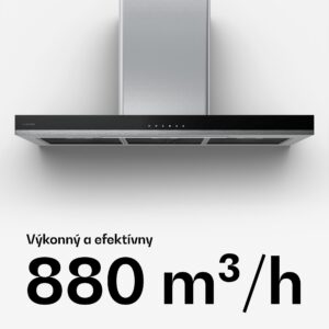 Klarstein Verosteel digestor, Elegantný, minimalistický, výkonný, Energetická trieda A, 881,6 m³/h, 90 cm