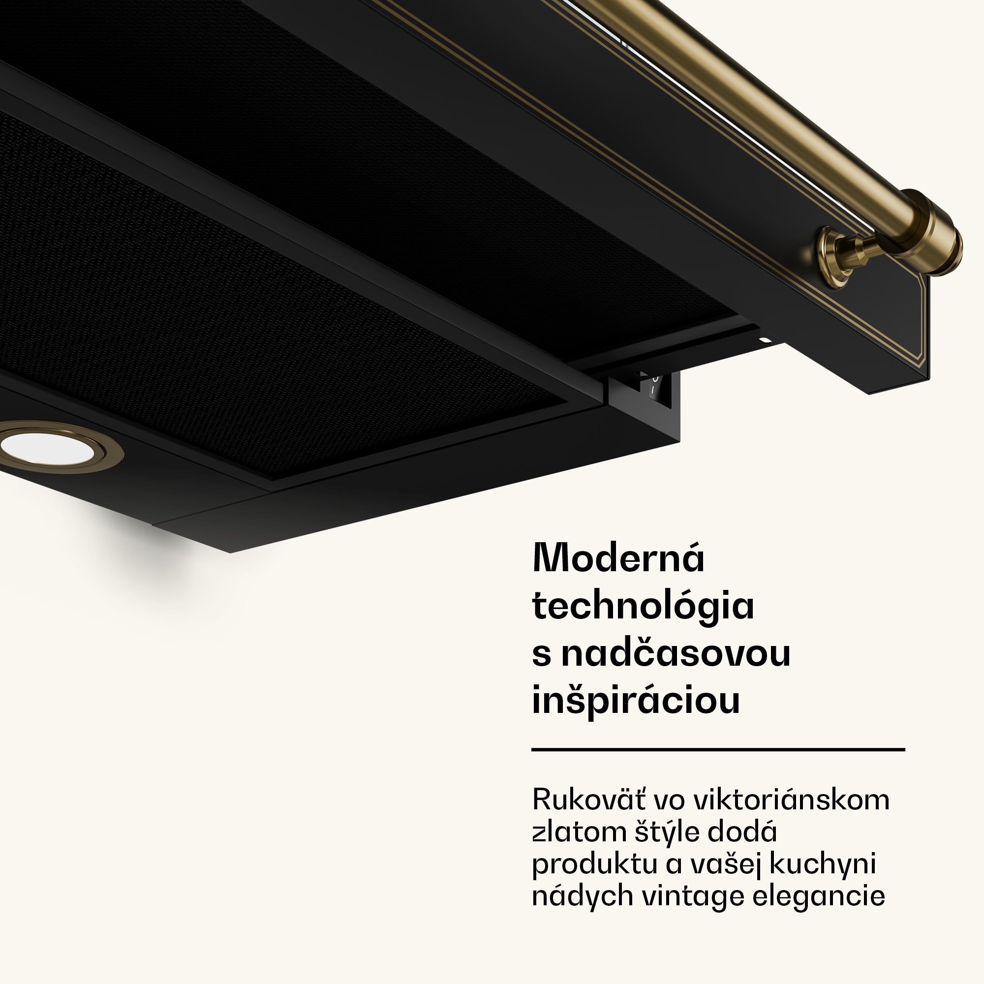 Klarstein Victoria výsuvný digestor elegantný, retro inšpirovaný, nadčasový EEC A++ 359m³/h 60cm – Obrázok 3