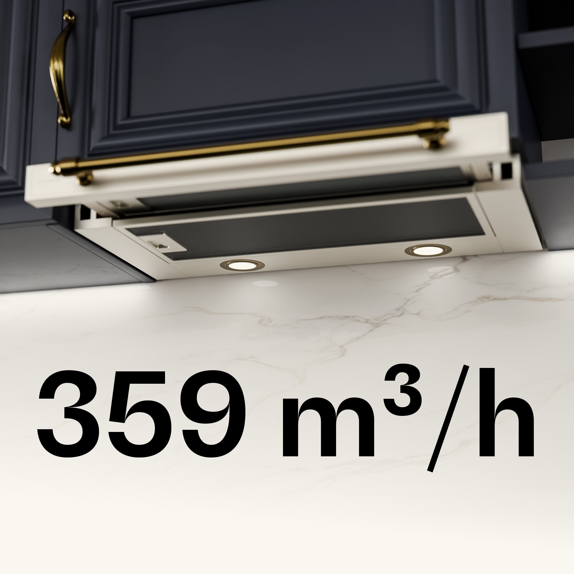 Klarstein Victoria výsuvný digestor elegantný, retro inšpirovaný, nadčasový EEC A++ 359m³/h 60cm