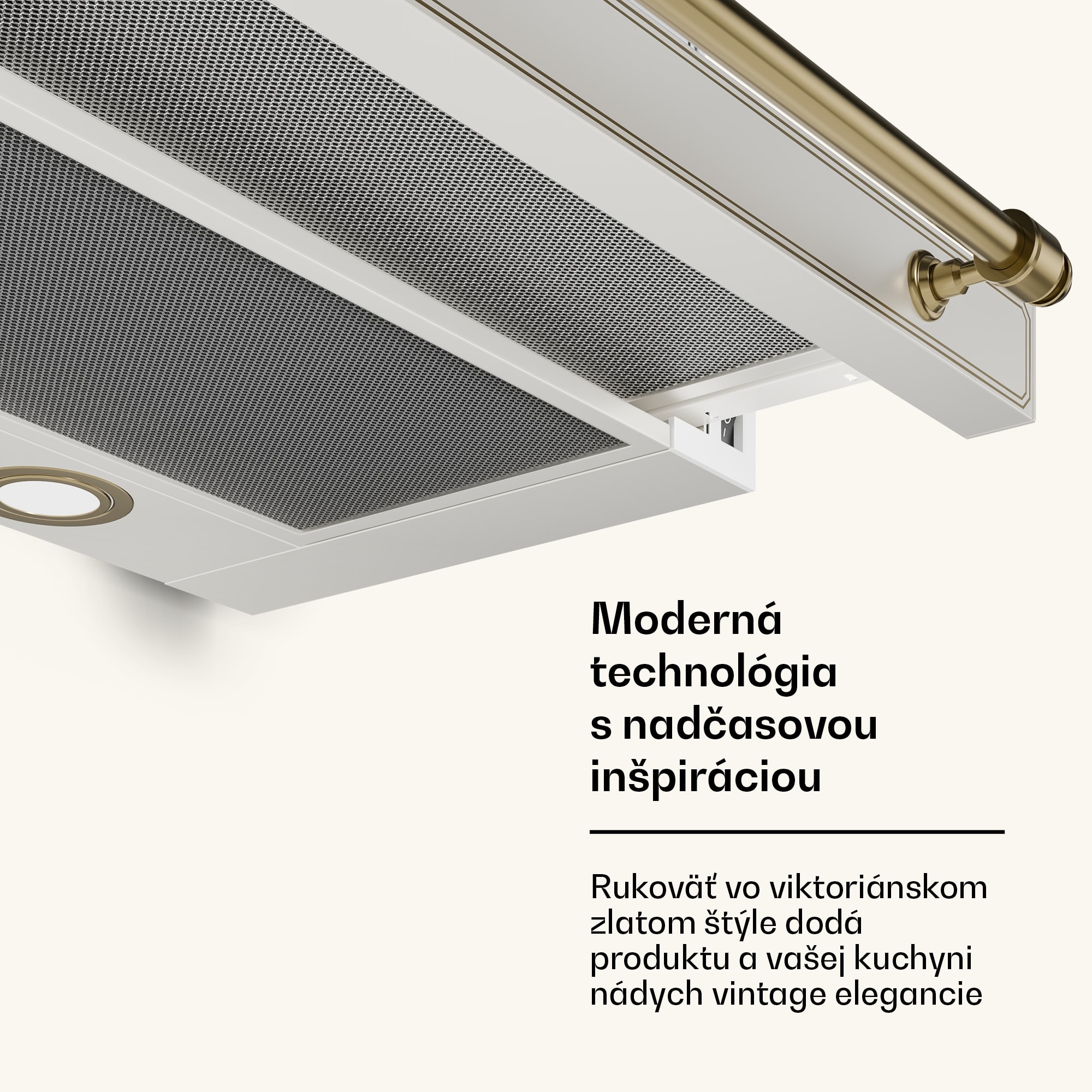 Klarstein Victoria výsuvný digestor elegantný, retro inšpirovaný, nadčasový EEC A++ 359m³/h 60cm – Obrázok 3