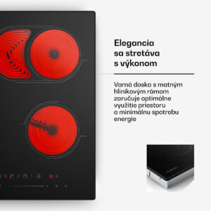 Klarstein Velaire sklokeramická varná doska, elegantná, minimalistická, výkonná, 4 varné zóny, 6700 W, 60 cm