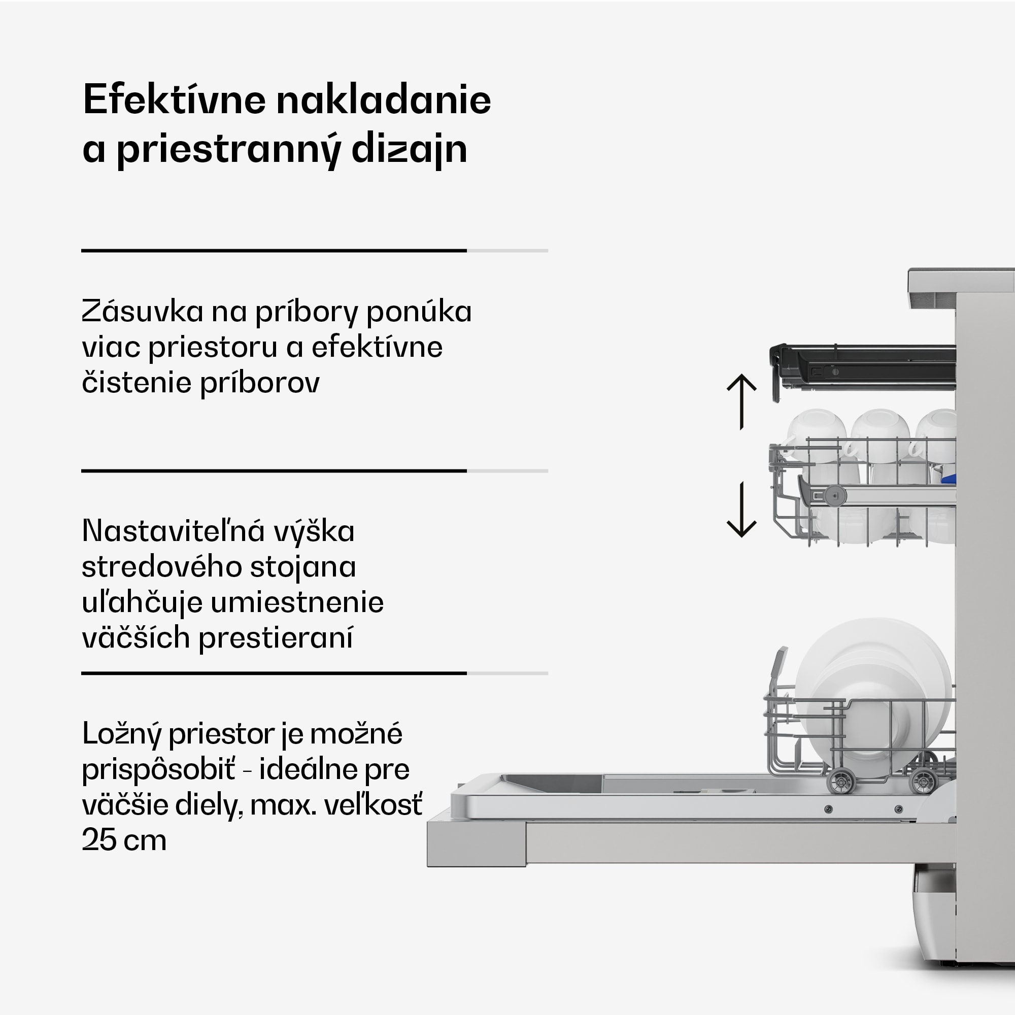Klarstein Voľne stojaca umývačka riadu Verosteel | Minimalistická, kompaktná, elegantná | EEC B | 45 cm – Obrázok 2