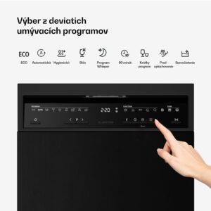 Klarstein Velaire voľne stojaca umývačka riadu | Minimalistická, kompaktná, výkonná | EEC B | 45 cm