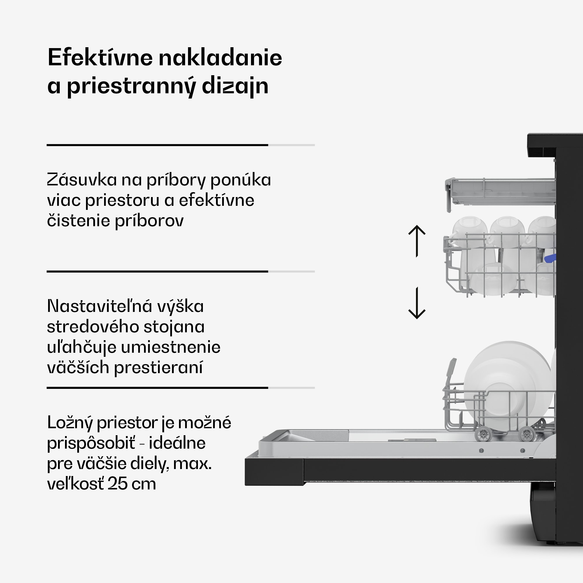 Klarstein Velaire voľne stojaca umývačka riadu | Minimalistická, kompaktná, výkonná | EEC B | 45 cm – Obrázok 2