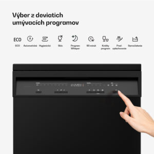 Klarstein Velaire voľne stojaca umývačka riadu | Minimalistická, elegantná, výkonná | EEC A | 60 cm