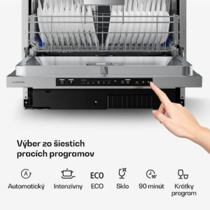 Klarstein Velaire plne-integrovaná umývačka riadu | Minimalistická, výkonná | EEC A | 60 cm