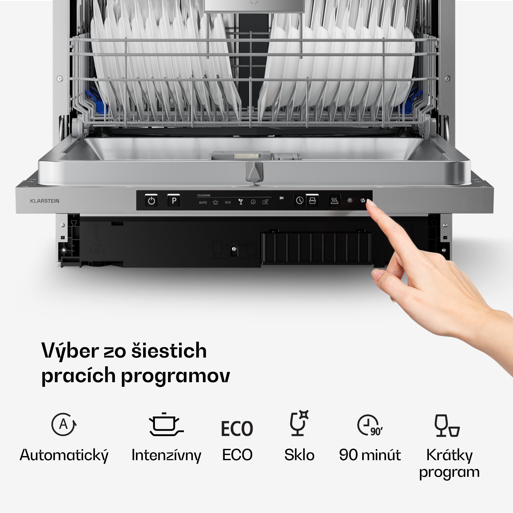 Klarstein Velaire plne-integrovaná umývačka riadu | Minimalistická, výkonná | EEC A | 60 cm