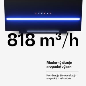 Klarstein Illuminosa šikmý digestor | Režim odsávania a recirkulácie | Minimalistický | 818 m³/h | 60 cm