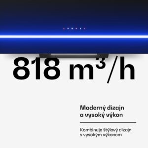 Klarstein Illuminosa šikmý digestor | Režim odsávania a recirkulácie | Minimalistický | 818 m³/h | 90 cm