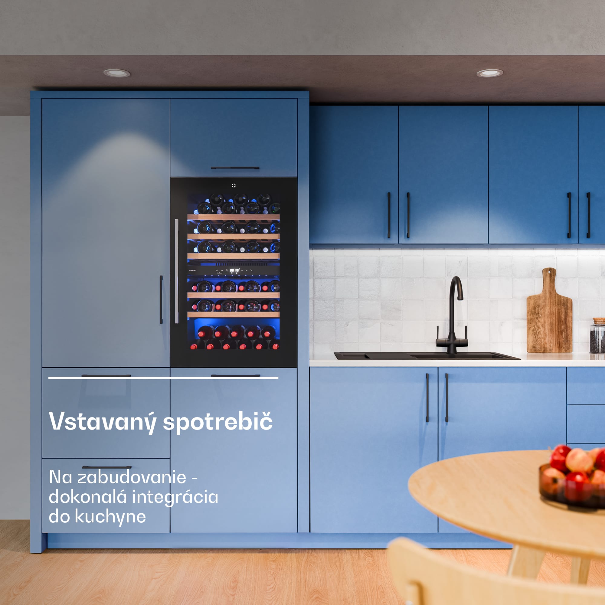 Klarstein Illuminosa vstavaná chladnička na víno | Dvojzónová | UV ochrana | 143 litrov | 57 fliaš | 60 cm – Obrázok 3