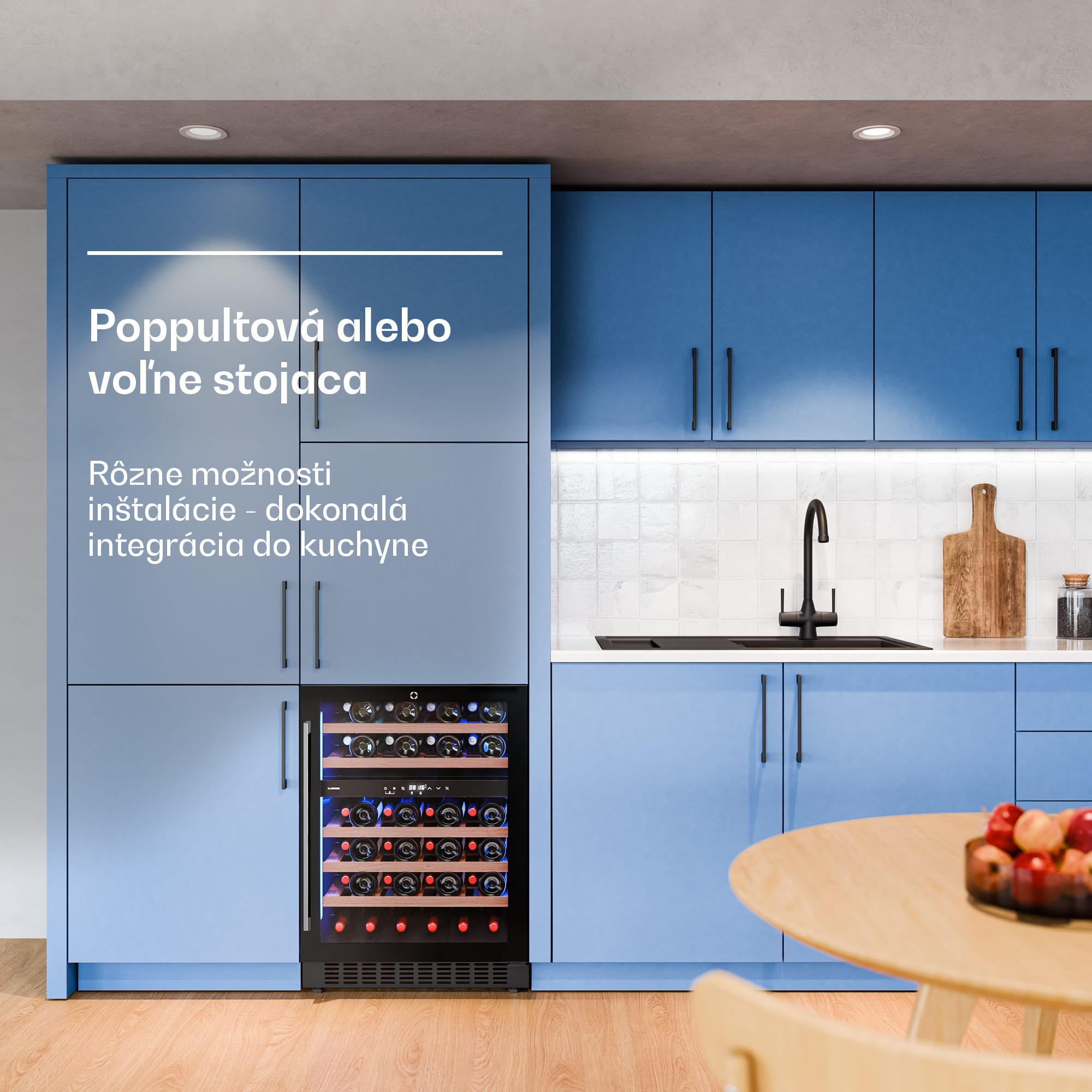 Klarstein Illuminosa podpultová chladnička na víno | Dvojzónová | 129 litrov | 46 fliaš | 60 cm – Obrázok 3