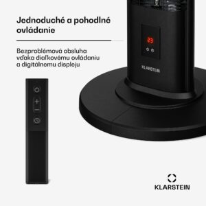 Klarstein BlazeTower infračervený ohrievač | 2000 W | 15 m² | Výkonný | 101 cm x 40 cm