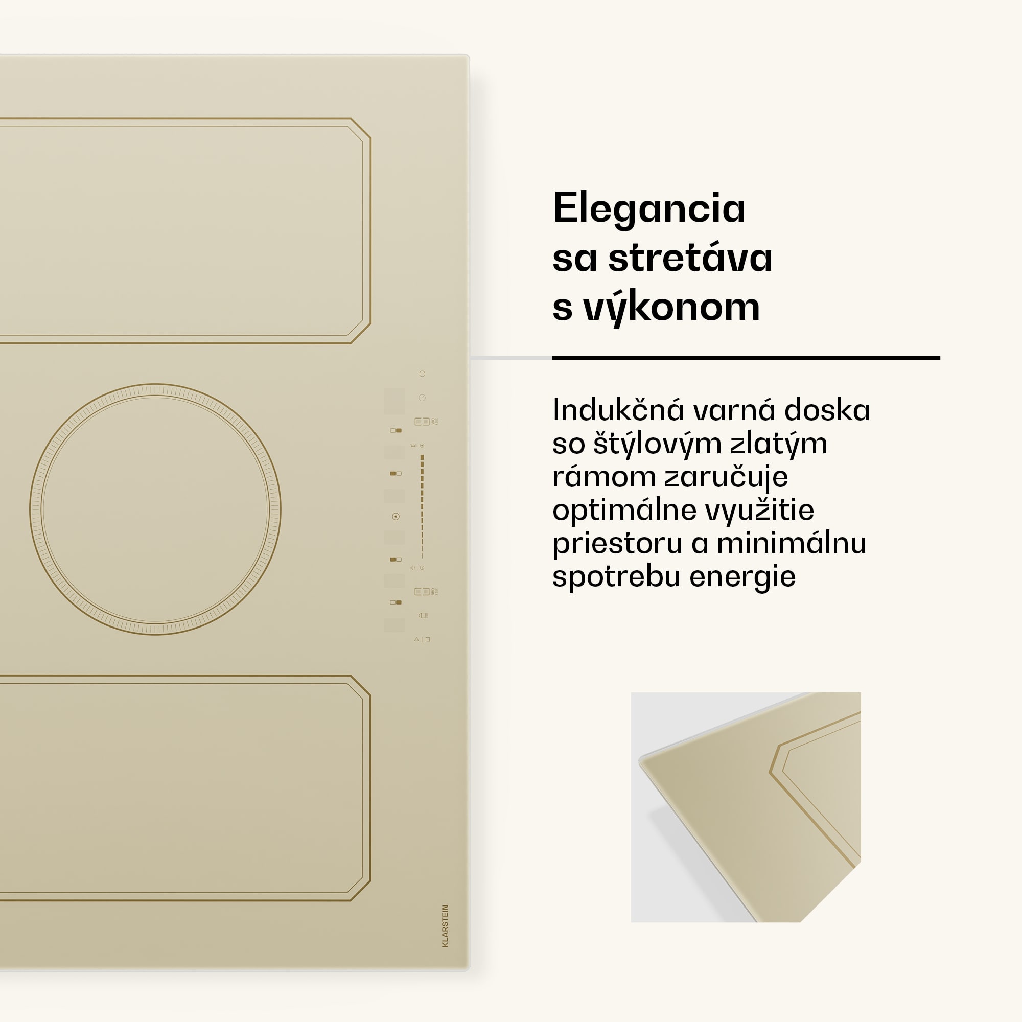 Klarstein Victoria indukčná varná doska | 5 varných zón | retro estetika | 11500 W | 77 cm