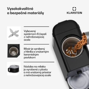 Klarstein Marcia Touch automat na orechové mlieko 1,2 l, 6 nerezových nožov, 1200 W, 10 + 2 programy