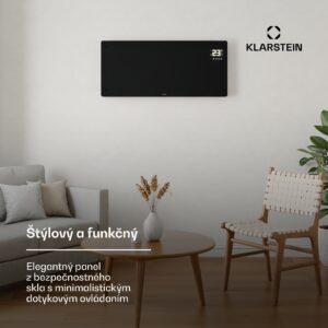 Klarstein Bornholm konvektor | 3000 W | 30 m² | Výkonný a štýlový | 105 cm x 51 cm