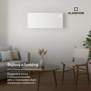 Klarstein Bornholm konvektor | 3000 W | 30 m² | Výkonný a štýlový | 105 cm x 51 cm