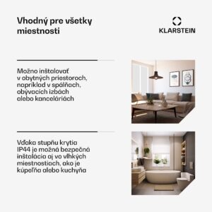 Klarstein Wondersky infračervený panel | 360 W | 4 - 8 m² | Minimalistický dizajn | 60 cm x 60 cm