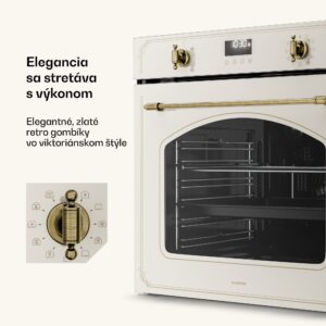 Klarstein Victoria pyro-rúra | elektrická rúra s funkciou pyrolýzy | 3150 W | 76 l | 60 cm