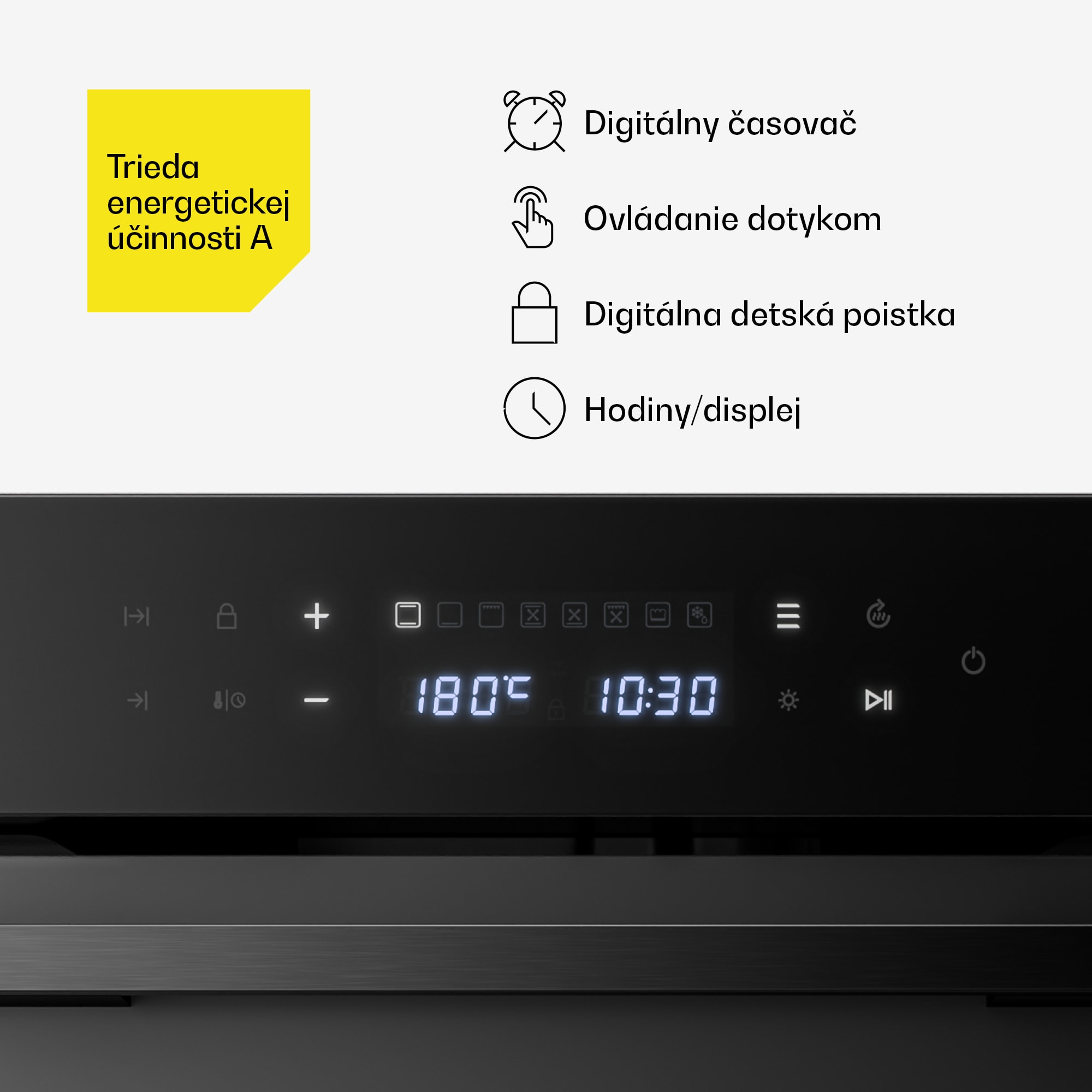 Klarstein Velaire vstavaná rúra | 49 l | energetická trieda A | 2350 W | čierna | 45 cm