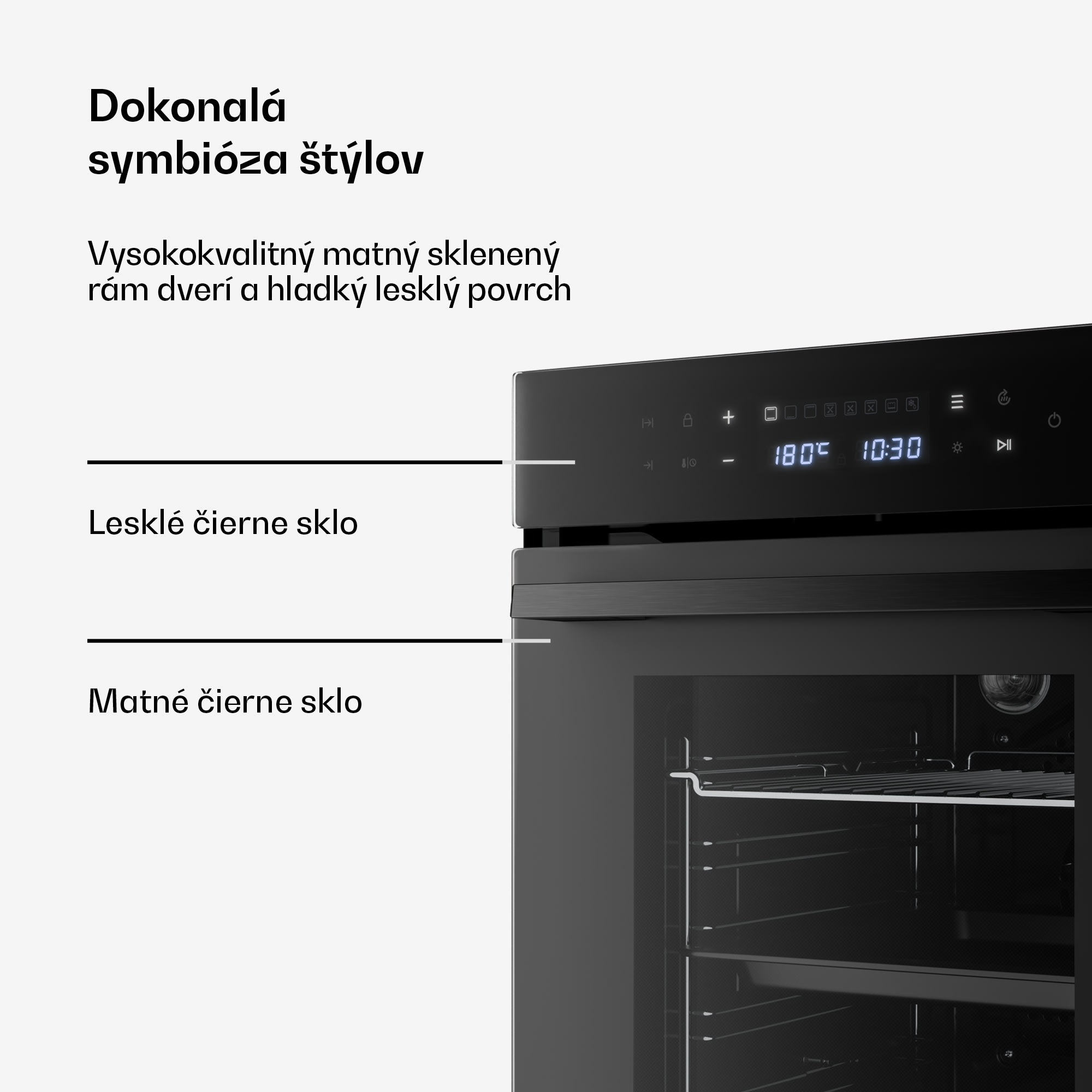 Klarstein Velaire vstavaná rúra | 49 l | energetická trieda A | 2350 W | čierna | 45 cm – Obrázok 2