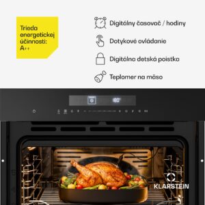 Klarstein Airjet rúra | Elektrická rúra s funkciou fritézy | 2900 W | 72 l | 60 cm