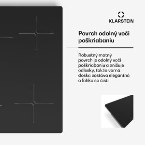 Klarstein PowerGlide indukčná varná doska | povrch odolný proti poškriabaniu | 4 varné zóny | 7400 W | 60 cm