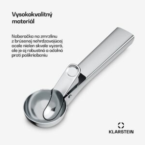 Klarstein FrostFusion zmrzlinová lyžica | nerezová oceľ | protišmyková | ergonomická | vhodná do umývačky riadu