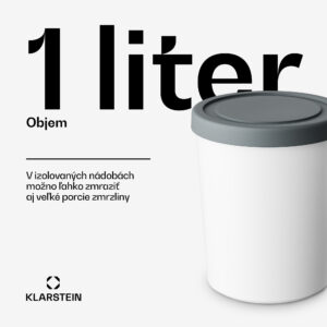 Klarstein Súprava na ľad | 1 liter | plast | vhodné do umývačky riadu