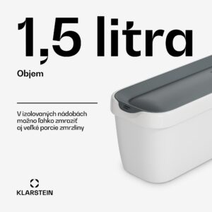 Klarstein Súprava na ľad | 1,5 l | plast | vhodné do umývačky riadu
