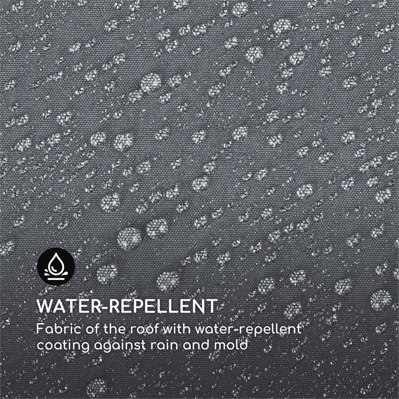 Blumfeldt Pantheon Cortina, náhradná strecha, 3x4m, polyester, 180g/m², sivá