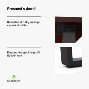 Blumfeldt Bearsdon jedálenský set, stolová doska a kovové nohy stola, industriálny štýl, stabilný, moderný