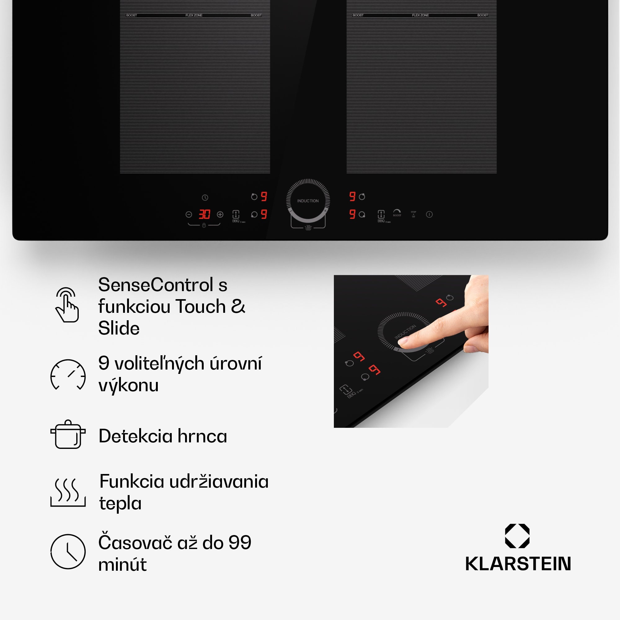 Klarstein Gourmet duo, digestor a indukčná varná doska, výkonné a moderné – Obrázok 2