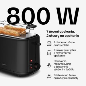 Klarstein Velaire raňajkový set, hriankovač, rýchlovarná kanvica a kávovar, 800 W, 1,7 l