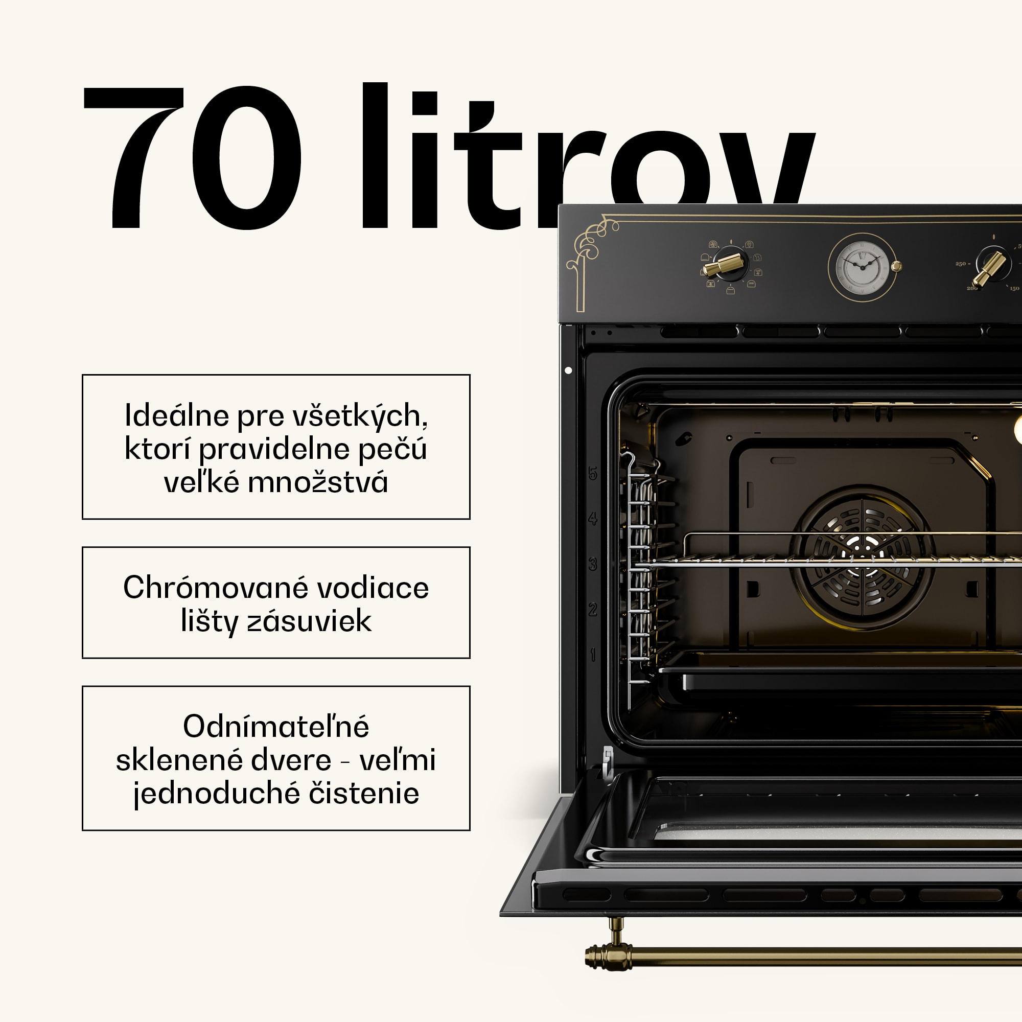 Klarstein Victoria 60 Triple Set plyn, Plynné varné dosky, Rúra, Digestor