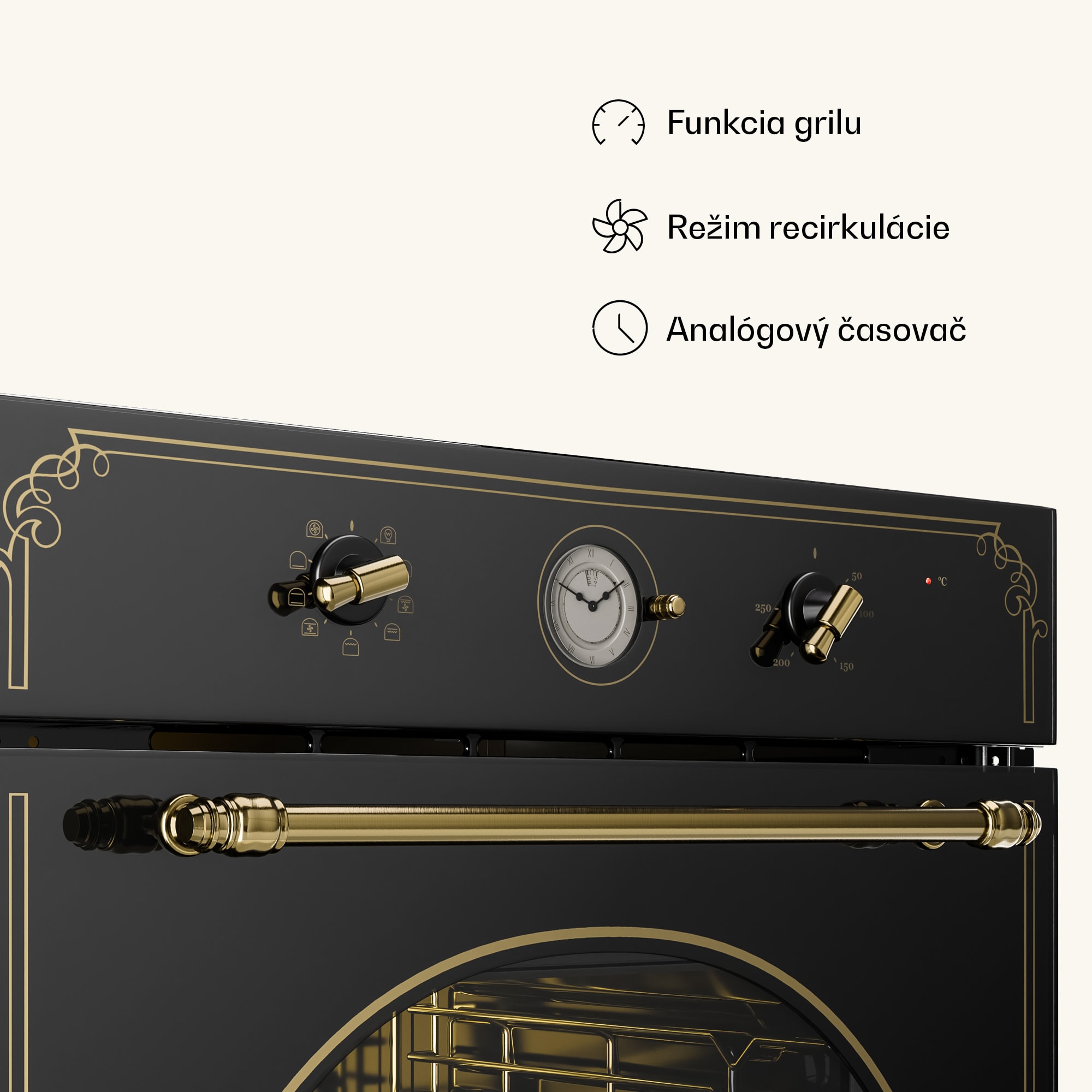 Klarstein Victoria 60 Triple Set plyn, Plynné varné dosky, Rúra, Digestor – Obrázok 2