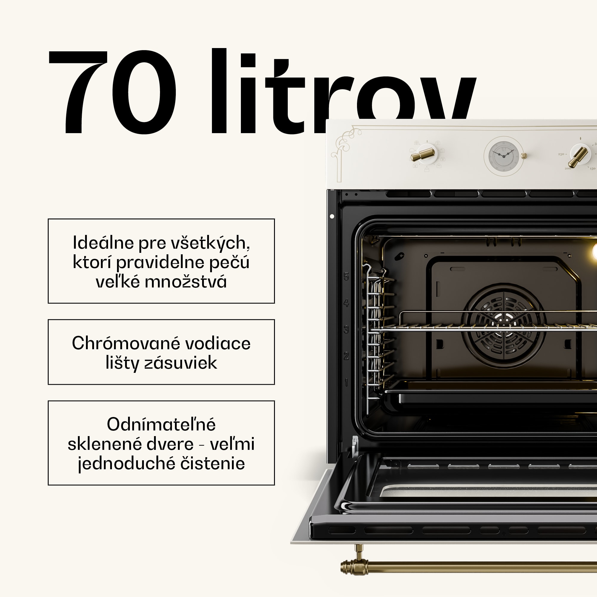 Klarstein Victoria 60 Triple Set plyn, Plynové varné dosky, Rúra, Digestor