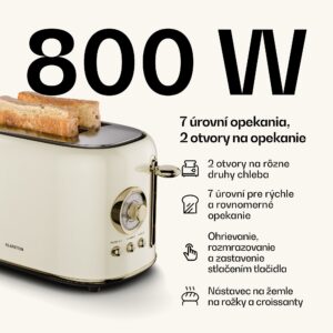 Klarstein Victoria základná raňajková súprava | 2-štrbinový hriankovač a kanvica