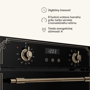 Klarstein Sklokeramická varná doska Victoria + úzka rúra Victoria | Nadčasová | 45 cm