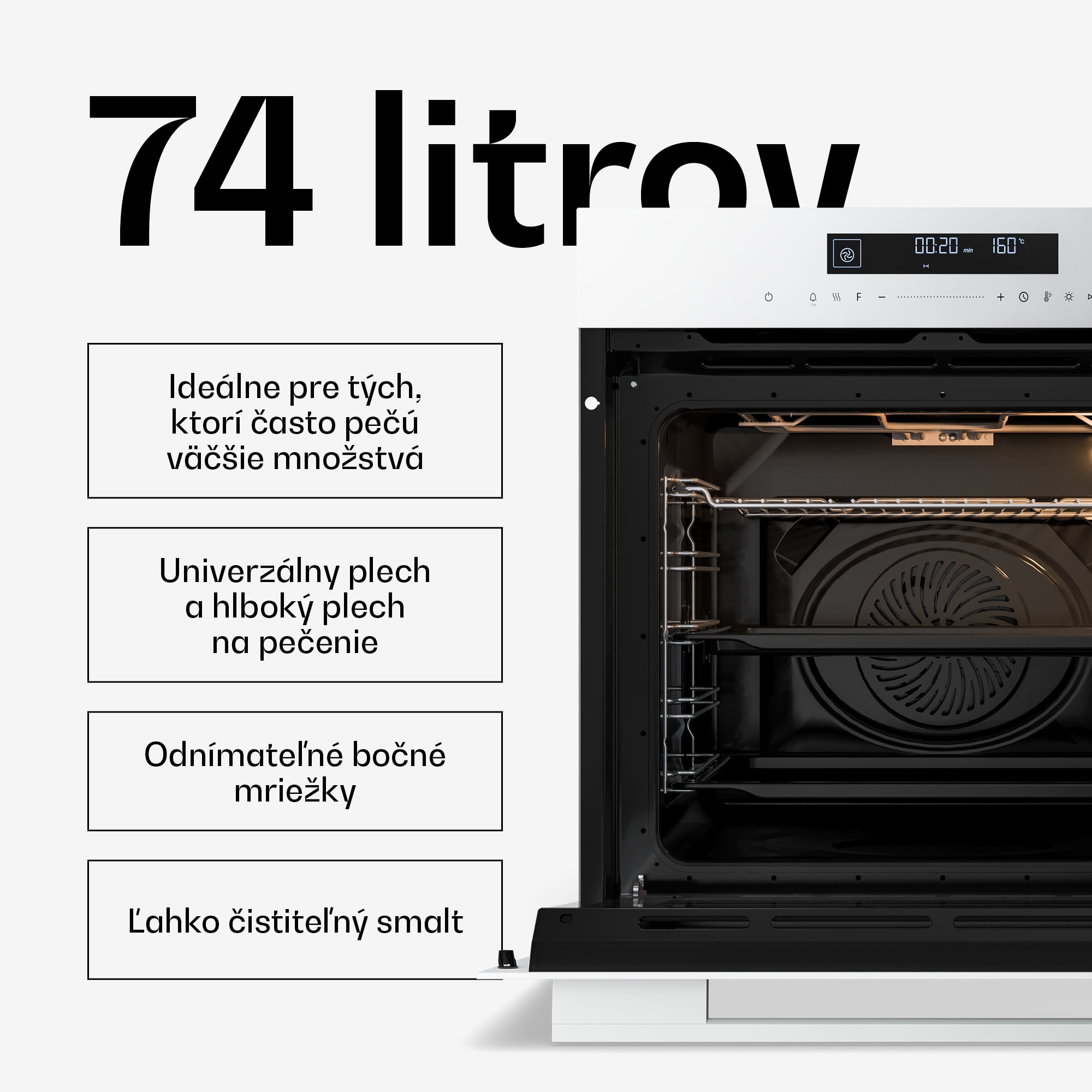 Klarstein Velaire indukčná varná doska + Velaire vstavaná rúra + Velaire teleskopický digestor | 60 cm