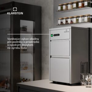 Klarstein Powericer XL, výrobník ľadu, priemyselné zariadenie na výrobu kociek ľadu, 145 W
