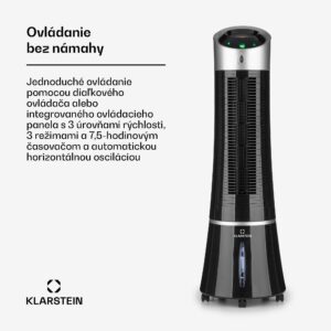 Klarstein Skyscraper Ice, 4 v 1 ochladzovač vzduchu, ventilátor, čistička vzduchu, zvlhčovač, 45 W, 180 m³/h, oscilácia, mobilný, diaľkové ovládanie