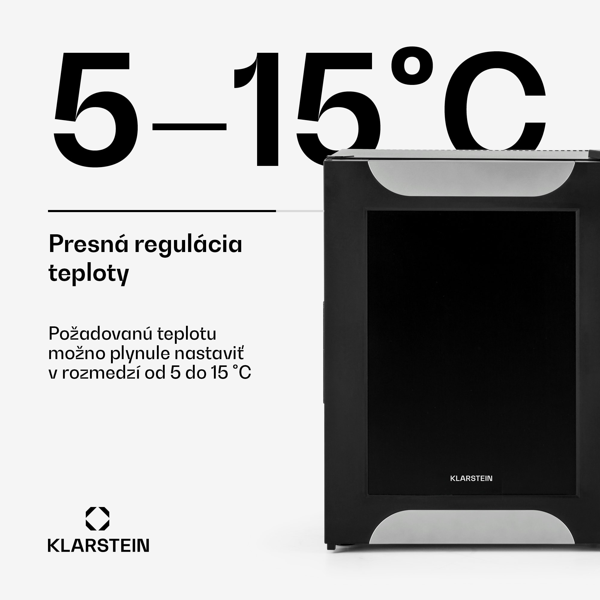 Klarstein Happy Hour, mini chladnička, 33 l, nehlučná, energet. trieda G, čierna s dekoratívnymi dverami