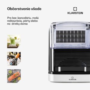 Klarstein Kristall, výrobník ľadu, krištáľovo číry ľad, 2 veľkosti, 2,5 l nádržka na vodu
